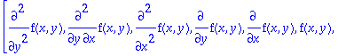 [diff(f(x,y),`$`(y,2)), diff(f(x,y),x,y), diff(f(x,...