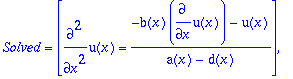 ans := TABLE([1 = TABLE([Pivots = [a(x)-d(x) <> 0],...