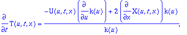 {[Solved = [diff(X(u,t,x),`$`(x,2)) = 1/2*diff(k(u)...