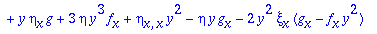 sys := -xi[y,y]*y^2-y*xi[y], eta+3*y*xi[y]*(g+y^2*f...