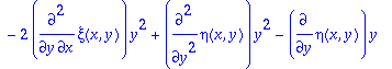 sys2 := [-diff(xi(x,y),y)*y-diff(xi(x,y),`$`(y,2))*...