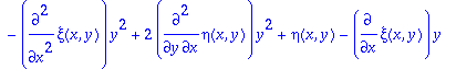 sys2 := [-diff(xi(x,y),y)*y-diff(xi(x,y),`$`(y,2))*...