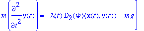 ConstrainedSys := [m <> 0, Phi(x(t),y(t)) = 0, m*di...