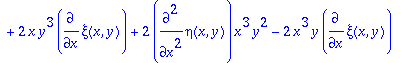 sys := {eta(x,y)*x*y^2+x^3*y*diff(eta(x,y),y)+eta(x...