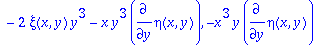 sys := {eta(x,y)*x*y^2+x^3*y*diff(eta(x,y),y)+eta(x...