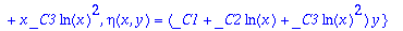 {xi(x,y) = -x*_C2+2*x*_C3-2*x*_C3*ln(x)+_C1*x+x*_C2...