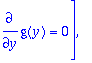 TABLE([Case = [[diff(g(y),`$`(y,2)) = 0, diff(xi(x,...