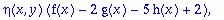 sys2 := [eta(x,y)*(3*f(x)+2*g(x)-h(x)), eta(x,y)*(f...