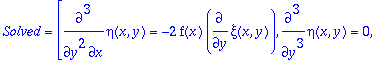 TABLE([Case = [[diff(g(y),`$`(y,2)) = 0, diff(xi(x,...