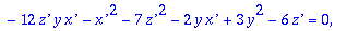 ans1 := TABLE([Constraint = [`x'`^4+2*`z'`^2*`x'`^2...
