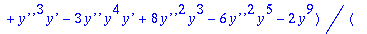 ans2 := TABLE([Constraint = [y^4-2*y^2*`z'`+`z'`^2-...