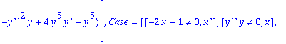 ans2 := TABLE([Constraint = [y^4-2*y^2*`z'`+`z'`^2-...