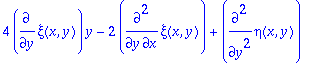 sys := [diff(eta(x,y),x)*f(x)+eta(x,y)*diff(f(x),x)...