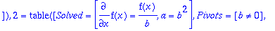 ans1m := TABLE([1 = TABLE([Solved = [f(x) = 0], Piv...