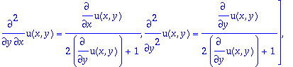 TABLE([Solved = [diff(u(x,y),`$`(x,2)) = diff(u(x,y...