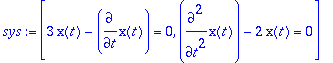 sys := [3*x(t)-diff(x(t),t) = 0, diff(x(t),`$`(t,2)...