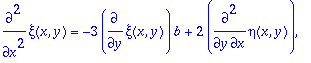 ans := TABLE([1 = TABLE([Solved = [eta(x,y) = 0, xi...