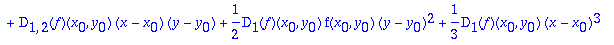 [f(x,y) = f(x[0],y[0])+D[1](f)(x[0],y[0])*(x-x[0])+...