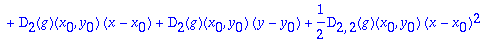 [f(x,y) = f(x[0],y[0])+D[1](f)(x[0],y[0])*(x-x[0])+...